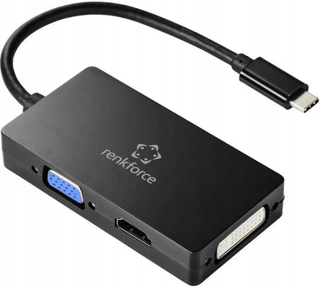 RENKFORCE PRZEJŚCIÓWKA ADAPTER USB-C HDMI DVI VGA   (RF4633066)