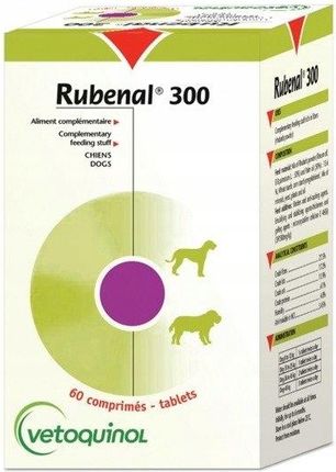 VETOQUINOL  RUBENAL 300MG 60 TAB WSPOMAGANIE NEREK