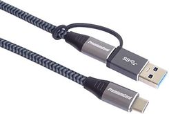 PREMIUMCORD  KABEL USB 3.2 GEN 2 TYPU C, WTYCZKA NA WTYCZKĘ, ŁADOWANIE DO 5 A, 100 W, SUPER PRĘDKOŚĆ 20 GBIT/S, ALUMINIOWE ZAŚLEPKI, PLECIONKA BAWEŁNI - zdjęcie 1