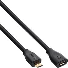 INLINE  32715P PRZEDŁUŻACZ MICRO USB, USB 2.0 MICRO-B WTYCZKA NA GNIAZDO, CZARNY, POZŁACANE STYKI, 1,5 M  ()