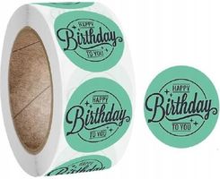 Zdjęcie Naklejki Ozdobne Okrągłe Happy Birthday 500 szt. - Bartoszyce
