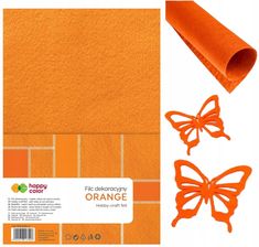 Zdjęcie Filc dekoracyjny pomarańczowy A4 1 arkusz miękki - Jawor