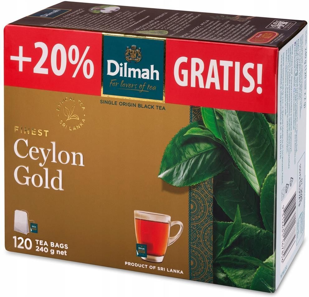 Herbata Dilmah Czarna Ceylon Gold 120 Torebek - Ceny i opinie - Ceneo.pl
