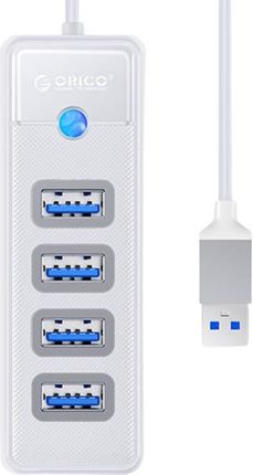ADAPTER HUB USB DO 4X USB 3.0 ORICO, 5 GBPS, 0.15M (BIAŁY)