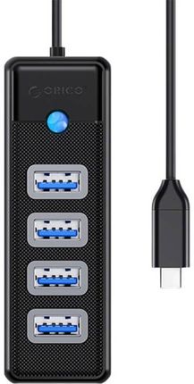 ADAPTER HUB USB-C DO 4X USB 3.0 ORICO, 5 GBPS, 0.15M (CZARNY)