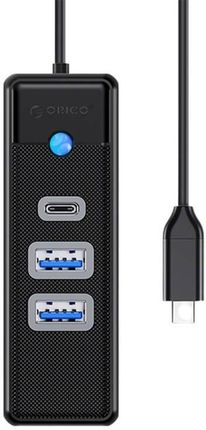 ADAPTER HUB USB-C DO 2X USB 3.0 + USB-C ORICO, 5 GBPS, 0.15M (CZARNY)