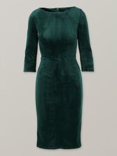 Zdjęcie Zielona dopasowana sukienka z weluru - Łapy