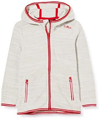 CMP Dziewczęca kurtka Giacca in Pile Arctic Fleece Con Cappuccio biały weiß (Gesso Mel.) 110