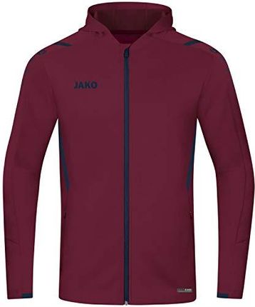 JAKO Unisex dziecięca kurtka treningowa Challenge z kapturem kurtka treningowa Challenge z kapturem brązowy kasztanowy/granatowy 128