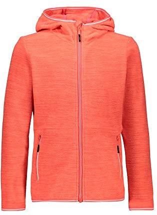 CMP Dziewczęca kurtka Giacca in Pile Arctic Fleece Con Cappuccio czerwony rot (Red Fluo Mel.) 98