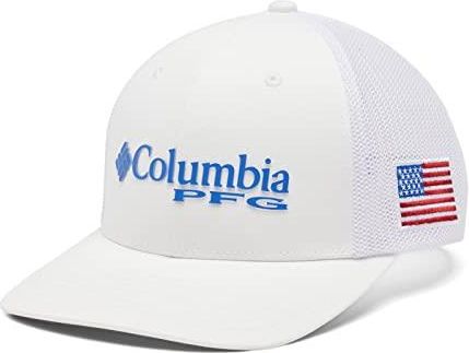 Columbia PFG czapka z siatką White/Vivid Blue/Usa Flag S-M