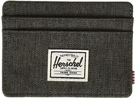 Herschel męski portfel Charlie RFID, Black Crosshatch, Jeden rozmiar, Casual