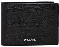 Calvin Klein Męskie portfele Median Trifold 10CC W/monety, Ck Black, jeden rozmiar