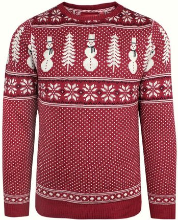 Sweter Świąteczny w Norweski Wzór - Czerwony SWBRSAW22EBANZERred