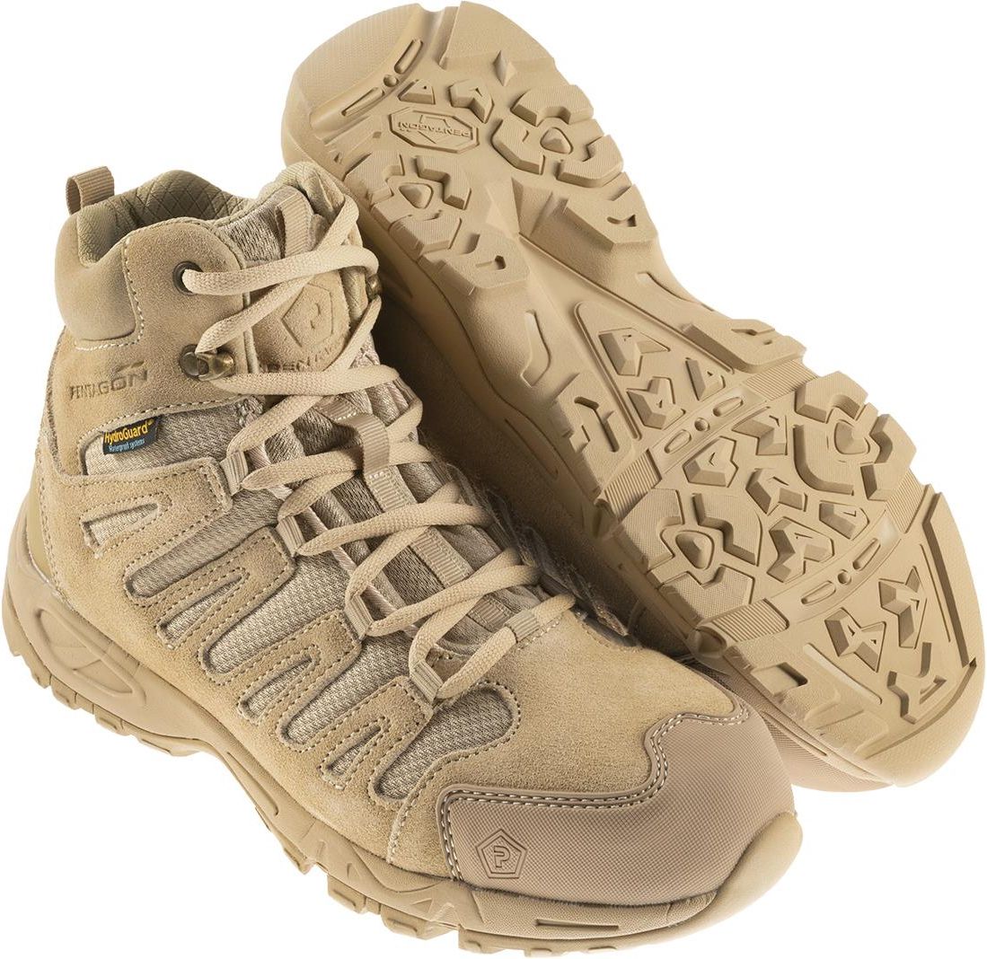 Pentagon Herren Achilles 6 Trekkingstiefel Desert Tan | 20,3cm Wasserabweisend | Outdoor Stiefel