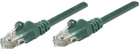 Intellinet Network Cable, Cat6, UTP RJ-45 Male / RJ-45 Male, 15 ft. (5.0 m), Green (343718)