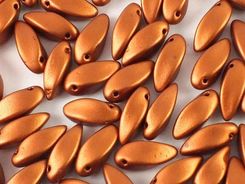 gdzie najlepiej kupić Koraliki szklane Twist Beads Matte Metallic Dk Copper 12x6-20szt