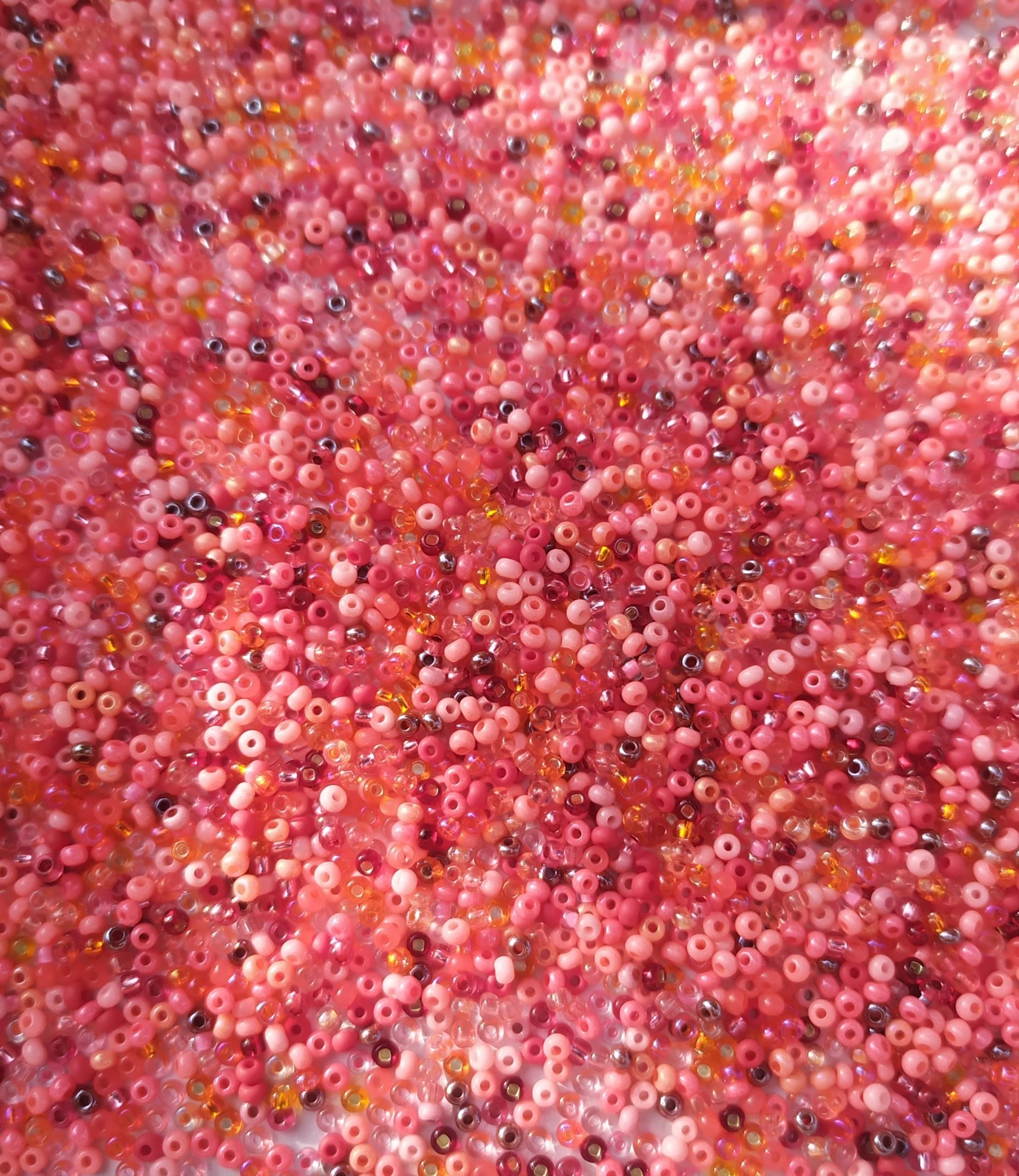 Misura 9/0 Perline Di Semi Di Vetro Opale Rosa Pallido Veneziano - Foto 2