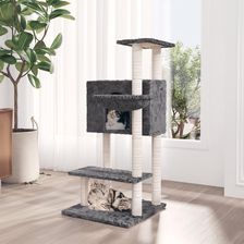 Vidaxl Drapak Dla Kota Z Sizalowymi Słupkami Ciemnoszary 108,5cm