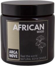 Arganove Naturalna sojowa świeca zapachowa - African Wood - Świece i świeczniki handmade