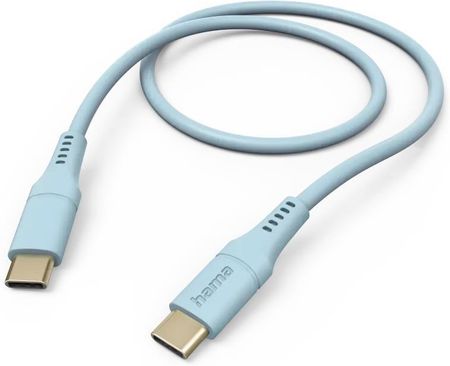 Hama Flexible kabel ładujący USB-C - USB-C 1,5m silikon niebieski (201575)