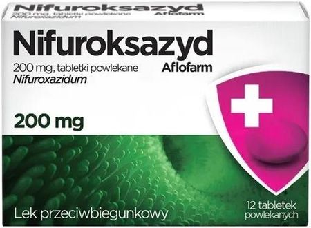 Nifuroksazyd Aflofarm 200 mg 12 tabletek powlekanych 