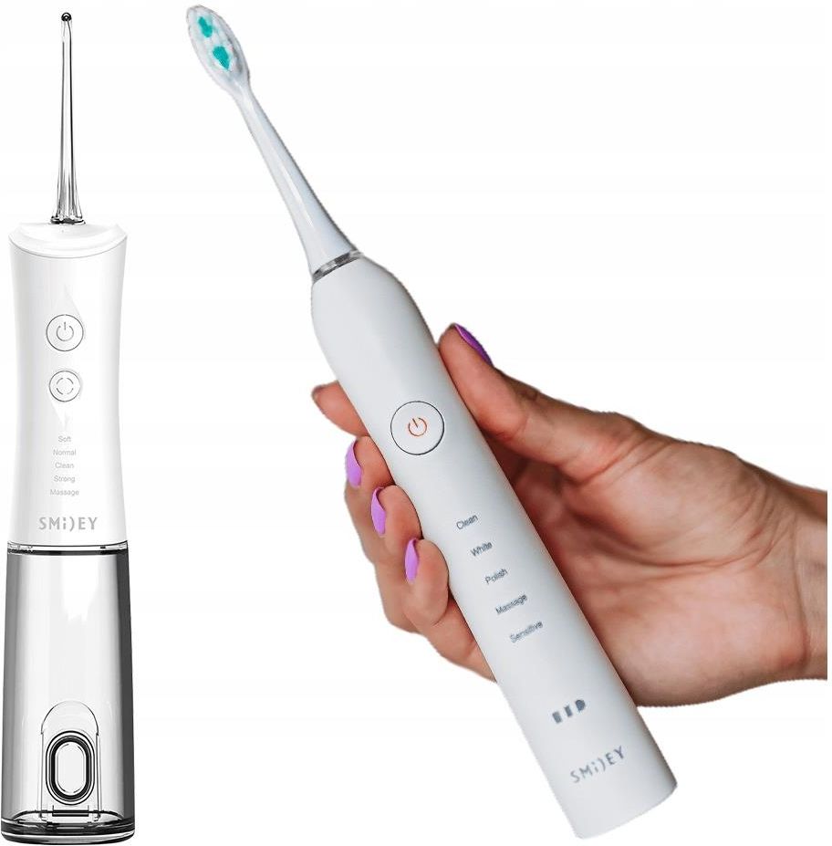 Smiley Pro Rides Szczoteczka elektryczna Smiley Pro White + Irygator - Opinie i ceny na ...