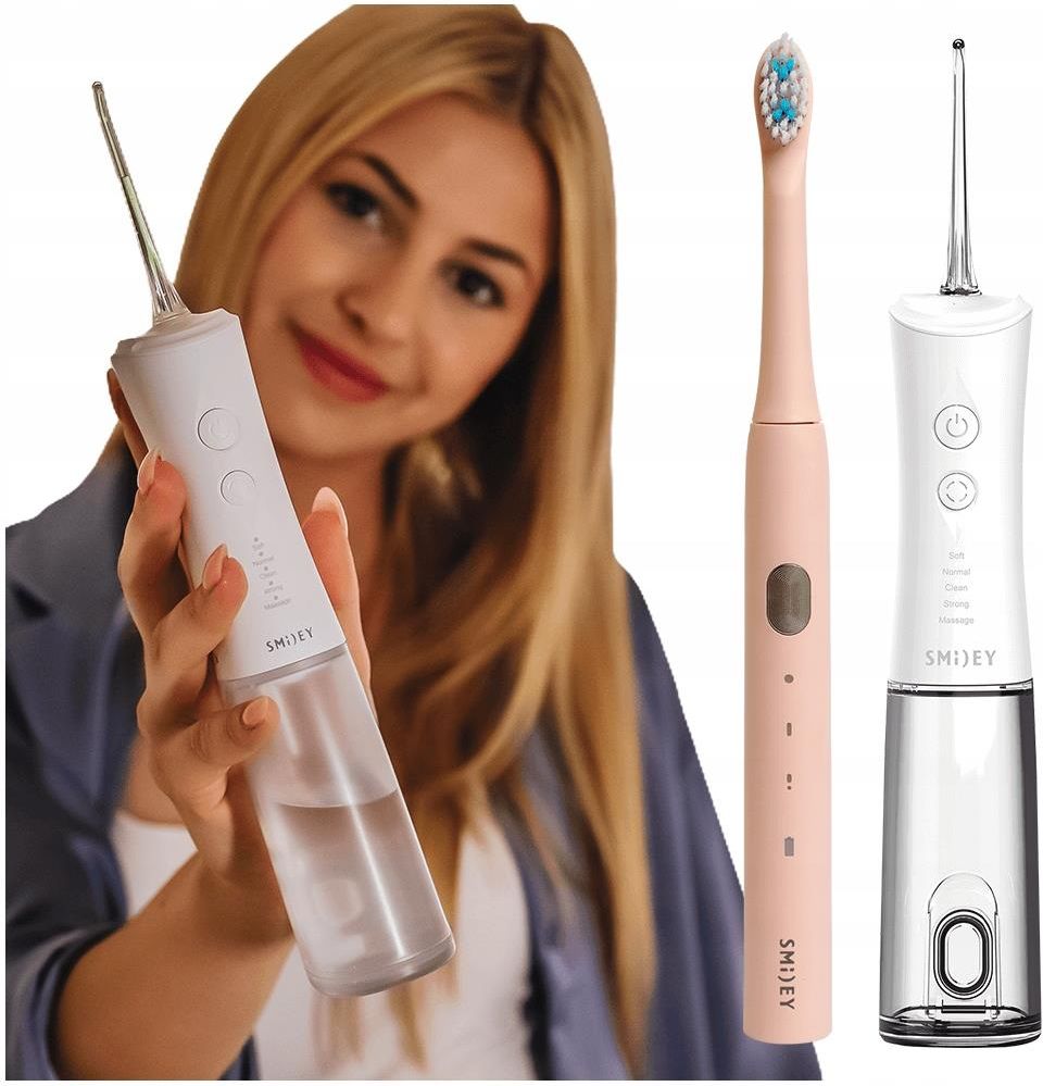Smiley Pro Rides Szczoteczka elektryczna Smiley Pro White Różowy + Irygator - Opinie i ...