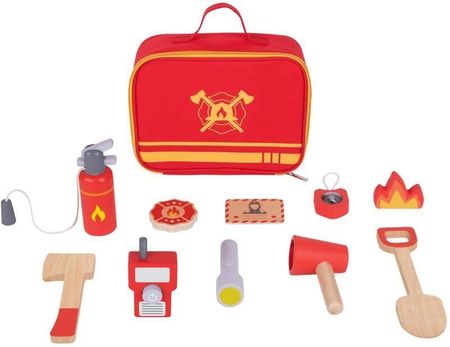 Tooky Toy Zestaw Małego Strażaka dla Dzieci 11 elementów gaśnica