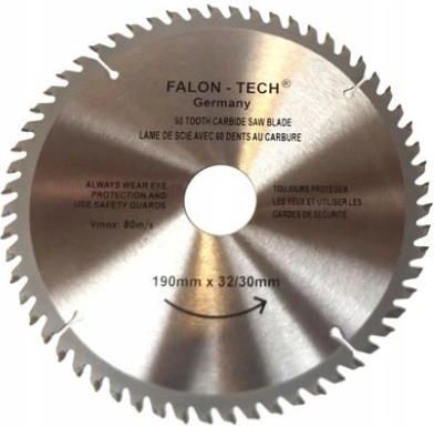 Falon-Tech Piła Tarcza Do Cięcia Drewna 190mm 32x60T Widia BRAK