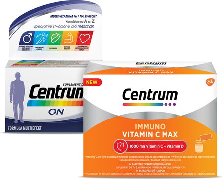 Centrum Immuno Vitamin C Max 14 saszetek + Centrum ON 30 tabletek