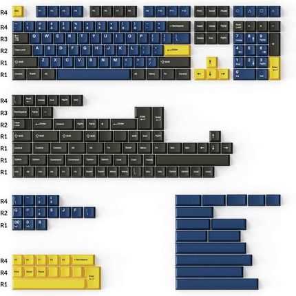 Keychron - Cherry Profile Double-Shot PBT Full Set Keycaps - Royal - Full Set (PBT17)