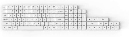 Keychron - Low Profile Double Shot PBT Keycap Set - Keycaps do klawiatur niskoprofilowych - Biały, Full Set (PBT07)