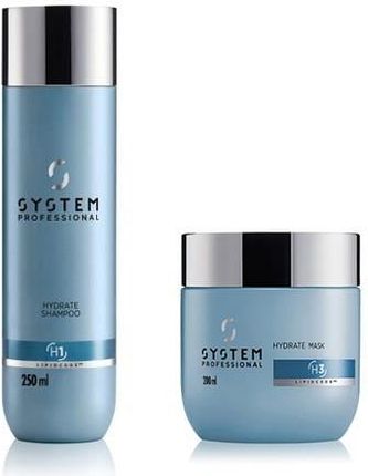 System Professional Hydrate Nawilżający Zestaw Do Włosów Suchych | Szampon 250Ml Maska 200Ml