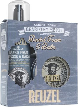 Reuzel Original Scent Beard Try Me Kit Zestaw Upominkowy Nawilżający Balsam Do Brody 35G + Pianka Do Brody 70 Ml