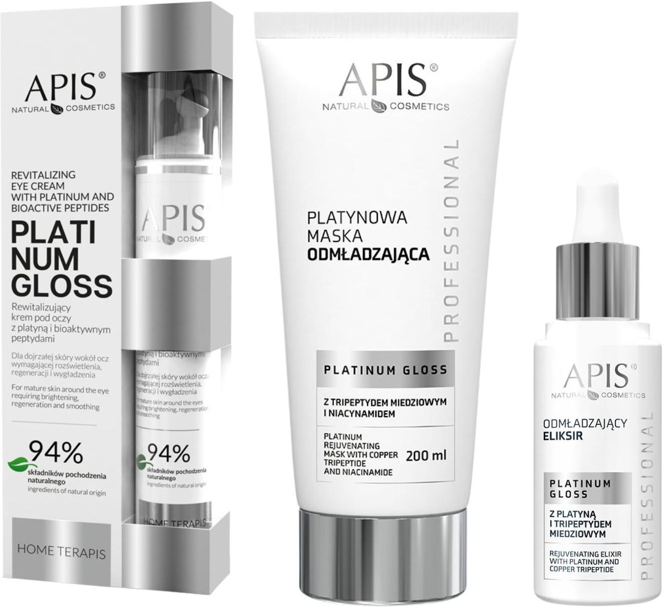 Zestaw Dla Kobiety Apis Professional Apis Zestaw Platinum Gloss Do Cery