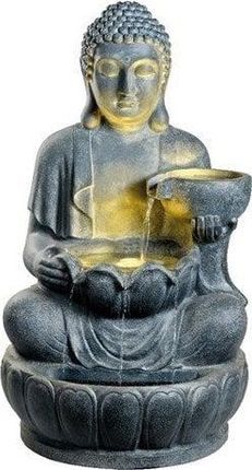 Kaemingk Fontanna Figura Siedzący Budda Antracyt Ogrodowa
