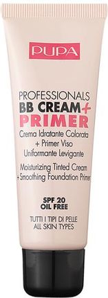 Pupa BB Cream+Primer nawilżający krem BB do twarzy 002 Sand z SPF20 50 ml