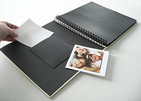 Walther PA-107 Photo Album Refill Pages - 10 Black Acid-Free Sheets For 27.5x19 Cm Walther Flat Book Albums, With Binding Screws