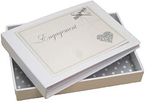 White Cotton Cards Album Portafoto Argento "Toys Tiny" Per Nonni, Con 16 Tasche Per 32 Foto, Rifinito A Mano Con Strass, In Scatola Regalo