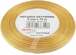 Zdjęcie Wstążka satynowa 6mmx32m złota Brewis - Baranów Sandomierski