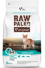Raw Paleo Sterilised Cat Sucha Karma Z Kurczakiem Tuńczykiem I Łososiem Dla Kotów Sterylizowanych 6Kg