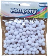 Zdjęcie Pompony dekoracyjne białe op. 100 szt POM17 - Kościerzyna