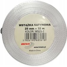 Zdjęcie Tasiemka satynowa wstążka 25mm 32m biała - Grodzisk Wielkopolski