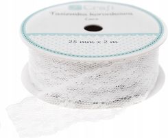 Zdjęcie Tasiemka Koronkowa 2,5 CM X 2 M Biała Dp Craft - Mrozy