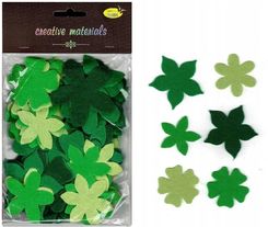 Zdjęcie Filcowe Kwiatki tonacja zielona 48-65mm 60szt. - Baranów Sandomierski