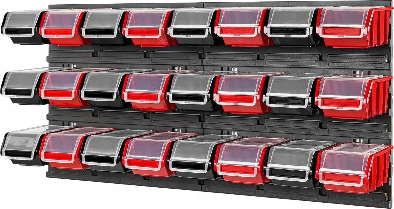 PAFEN Wandregal Stapelboxen - 772 x 780 mm – 81 Stück Boxen Werkstatt