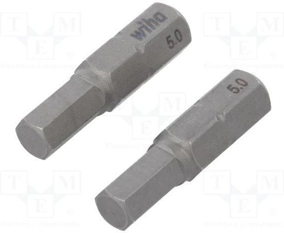 thumbnail image 2 of Wiha 7013Z Standard Hex Bit - 5.0mm X 25mm, Hexagonal Form C (6.3.7013) 2 of 5