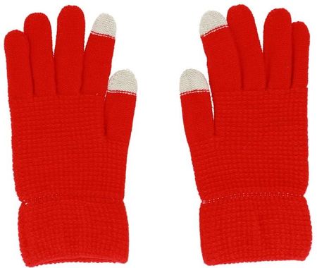 Rękawiczki zimowe dotykowe czerwone 2