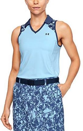 Under Armour Zinger damskie polo blokowane bez rękawów Blue Frost/Blue Ink/Blue Ink (494) M